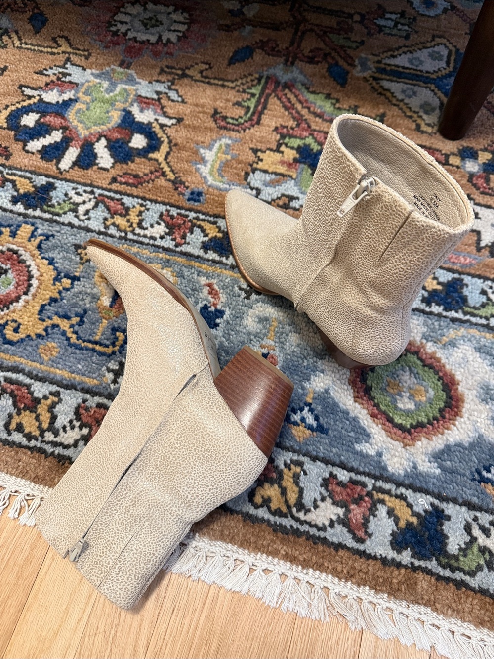 Matisse Caty Western Boots - Ivory mini leopard print size 8.5